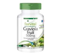 Fairvital | Extrait de Fruit de Graviola 500mg - boite pour 4 mois - Fortement dosé - 120 Gélules