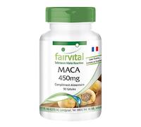 fairvital Gélules de maca 450mg, 90 gélules, faciles à avaler, HAUTEMENT DOSÉES, VÉGÉTALIENNES, extrait de racine 5 fois concentré