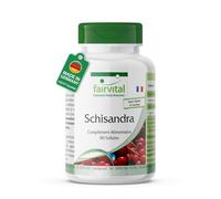 fairvital Gélules de schisandra, 90 gélules, 150mg d'extrait de schisandra par gélule, HAUTEMENT DOSÉ, Wu Wei Zi (Schisandra chinensis), standardisé à 9% de schisandrine, VÉGÉTALIEN