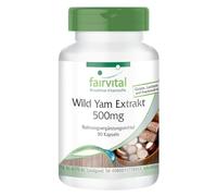 fairvital Gélules d'extrait d'igname sauvage 500mg, 90 gélules, HAUTEMENT DOSÉES, VÉGÉTALIENNES, standardisées à 20% de diosgénine