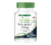 Fairvital | Huile de Krill 500mg Fortement dosé - 90 Licaps® - Superba Antarctique riche en EPA et DHA