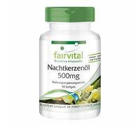 Fairvital | Huile d'onagre 500mg - 45 jours - Fortement dosé - 90 gélules - riche en GLA
