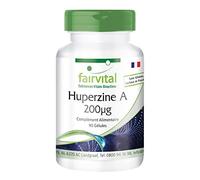 fairvital Huperzine A 200µg, à base d'extrait de lycopode, 90 gélules, faciles à avaler