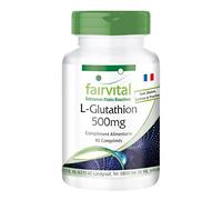 fairvital L-glutathion 500mg, 90 comprimés, HAUTEMENT DOSÉ & RÉDUIT, VÉGÉTALIEN