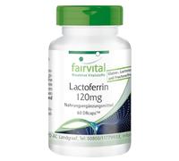 fairvital Lactoferrine 120mg, 60 gélules, faciles à avaler, gastro-résistantes, en gélules à libération prolongée