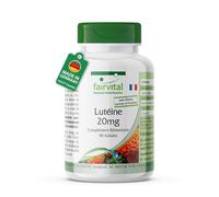fairvital Lutéine 20mg + zéaxanthine, 90 gélules, faciles à avaler, hautement dosées et micro-encapsulées, VÉGÉTALIENNES, sans stéarate de magnésium
