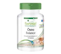 Fairvital | Oestro Balance - 2 mois de cure - Hautement dosé - 120 gélules - isoflavones de soja (génistine, daidzine, glycitéine) avec de Vitamine E