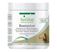 fairvital Poudre alcaline, 250 g, riche en magnésium, zinc, potassium, calcium, chrome, sélénium, fer, cuivre, molybdène, végétalien, jeûne alcalin