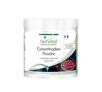Fairvital | Poudre de cynorrhodon 400g - 100% pure sans additifs - Source naturelle de vitamine C - 100% végétalien - Qualité testée et hautement dosée