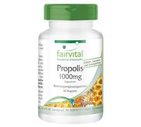 Fairvital | Propolis d'abeille 1000mg dose journalière - 60 gélules - Extrait naturel de résine d'abeille - Avec 3% de galangine - HAUTEMENT DOSÉ