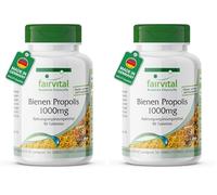 fairvital Propolis d'abeille 1000mg, extrait naturel de résine d'abeille, avec 3% de galangine, HAUTEMENT DOSÉ, 90 comprimés (Lot de 2)