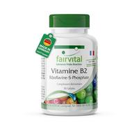 fairvital Riboflavine-5-phosphate, vitamine B2 active, HAUTEMENT DOSÉE, VÉGÉTALIENNE, 90 gélules, faciles à avaler