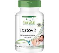 fairvital Testovir, 120 gélules, faciles à avaler, avec muira puama, chrysine et biopérine, HAUTEMENT DOSÉ, VÉGÉTALIEN