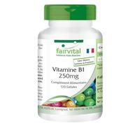 Fairvital | Vitamine B1(Thiamine) 250mg - 120 gélules - qualité contrôlée et haute dose - 100% végétalien - Made in Germany