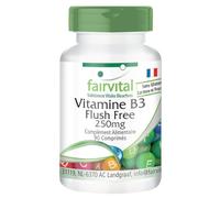 fairvital Vitamine B3 Flush Free, niacine 250mg, HAUTEMENT DOSÉE, VÉGÉTALIENNE, 90 comprimés