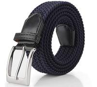 Fairwin Ceinture Elastique Tressée Homme Tissu Extensible 3.3cm | Ceinture tressée extensible sans trous, boucle aiguille, 3.3cm large, 0.5cm fin, réglable, jean pantalon, grande taille