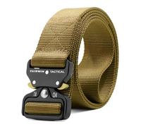 Fairwin Tactique Ceinture, en Toile de Style Militaire Riggers Web Ceinture avec Heavy Duty à dégagement Rapide Boucle en métal, Peau, S 30"-36"