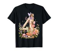 Fairy 4 Years Old Birthday Girl 4th Birthday Fairy Theme T-Shirt