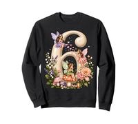 Fairy 6 Years Old Birthday Girl 6th Birthday Fairy Theme Sweatshirt
