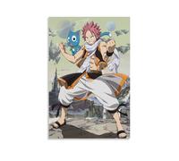 Fairy Anime Tail Natsu Dragneel Vintage Toile Poster Art mural Impression Poster moderne sur toile pour salon, chambre à coucher 08 x 12 pouces (20 x 30 cm)
