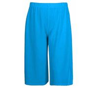 FAIRY BOUTIQUE Pantacourt 3/4 pour femme - Taille élastique unie - Jambe large, turquoise, 48-50
