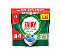 Fairy Tablettes lave-vaisselle Original Tout-en-1 – Sans parfum, anti-graisse – 84 tablettes