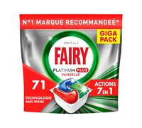 Fairy Tablettes lave-vaisselle Platinum Plus Tout-en-1 sans parfum Anti-terne 71 tablettes