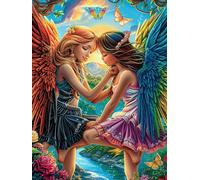 Fairy Couple dans la forêt magique 1000 Pièces Puzzle Créatif En Carton Rigide Sans Déformation Conte de fées mignon d'accompagnement Difficulté Moyenne Activité Manuelle Loisir Créatif Cadeau Créatif