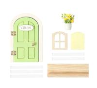 Fairy Door - Cute Window Decoration Toys, Charming and Creative Wooden Decoration, Wooden Tiny Door for Boy Girl Kids Patio Princess Room Bedroom Playroom Nursery Kindergarten Balcony Classroom