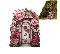 Fairy Door - Porte miniature , décor magique | Accessoires de jardin de fées, portes de fées en bois, décoration de salle de jeux pour , kit de porte de fée pour jeu imaginatif, porte