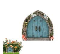 Fairy Doors for Trees - Miniature Fairy Elf Doo,Elf Door Carved Patterns - Miniature Door Yard Art Create Fairy Tale World, Fairy Garden Accessories Outdoor for Patio Lawn Porch Ornament