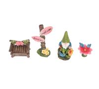 Fairy Garden Accessories Resin Hand Painted Detailed Texture Fairy Garden Kit for Miniature House Decoration