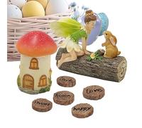 Fairy Garden House Kit, Fairy Garden Fournitures - Jardin de champignons miniatures figurines de jardin avec accessoires | Petits ornements extravagants, fait semblant de jouer pour les
