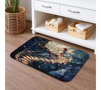 Fairy Garden Inspiration Tapis de bain lumineux et mystique enchanté antidérapant en mousse à mémoire de forme lavable 40,6 x 183 cm