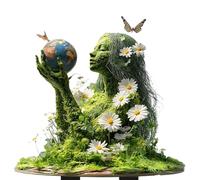 Fairy Garden Stakes - 2D Acrylic Whimsical Garden Stake Decor | Tree Man Fairy Earth Goddess Stakes | Weather-resistant Outdoor Ground Insert, 2D Acrylic Flower Pot Decoration For Yard Lawn Patio