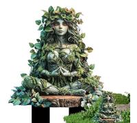 Fairy Garden Stakes, Tree Man Fairy Earth Goddess Gardens Statue Stakes, Acrylic Outdoor Accessories, Ground Insert, 2D Acrylic Flower Pot Decoration for Yard, Lawn, Patio, 9x11.8cm