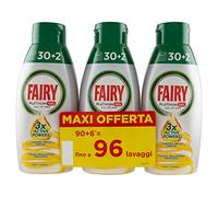 Fairy Gel Détergent Lave-vaisselle - 96 Lavages - 3 bouteilles de 32 lavages - Citron