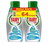 Fairy Gel Lessive Lave-vaisselle - 64 Lavages - 2 bouteilles de 32 lavages - Citron