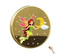 Fairy Gift Coin - Charme En Or Enchanté, Badge Dentaire Fantaisiste, Jeton Fantastique Pour | Médaille De Mémoire sparkl À Collectionner, Triket De Récompense D'hygiène De Motivation Pour Les
