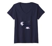 Fairy Godmother : Making Magic Happen T-Shirt avec Col en V, Femme, Bleu Marine, S