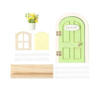 Fairy House doorCute Wooden Tiny doorBalcony Window Decoration - Mini Fantasy Wall Accessory for Kids Use | Durable Hand Painted Wood Design System, Detailed Miniature doorStructure Feature