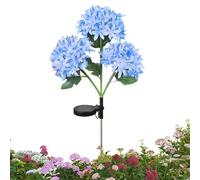 Fairy Hydrangea Lights Artificial Light-Up Hydrangea Flower with 2 Lighting Modes, Silk Petals and Leaves, Flower Garden Landscaping Decor, Ideal for Yard and Patio
