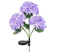 Fairy Hydrangea Lights Artificial Light-Up Hydrangea Flower with 2 Lighting Modes, Silk Petals and Leaves, Flower Garden Landscaping Decor, Ideal for Yard and Patio