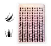 Fairy Lash Cluster Lot de 140 extensions de cils ondulés effet mouillé 8-18 mm