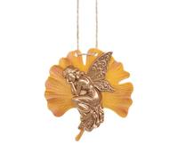Fairy Leaf Decor, Ginkgo Hanging Ornament Set, Elegant Outdoor Decorative Charm System, Lightweight Hanging Garden Accent, Ornament with Minimal Style, Balcony Window Use