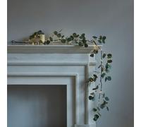 Fairy Light Olive Vine,Christmas simulation rattan lights,Artificial Plant Holiday Garland Lights,6-foot hanging imitation silver dollar eucalyptus leaf vine with LED string lights (Eucalyptus leaves)