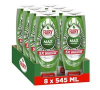 Fairy Max Power Liquide vaisselle à main 545 ml, nettoyage facile et sans effort, même sur les casseroles et poêles les plus gras.