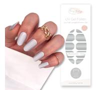 Fairy Nail Lot de 20 films à ongles UV Babyboomer - Film gel autocollant semi-durci - Bandes de vernis à ongles à coller (Revolution - Gris)