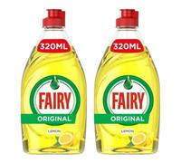 Fairy Original Lot de 2 flacons de liquide vaisselle Citron 320 ml Formule ultra concentrée pour un nettoyage longue durée