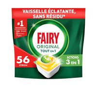 FAIRY Original Lot de 56 tablettes lave-vaisselle tout-en-1, parfum citron